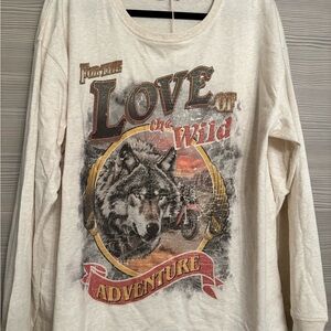 Spell adventure Wolf Cream Heather Organic Cotton XL BNWT